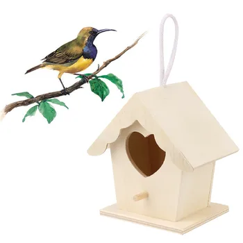 Голямо Гнездо Dox Nest House Птичи Къща Птичья Скоростна Ръчна Изработка Дървена Кутия Клетка Открит Къщичка Градински Двор Висящи Стоки За Домашни Занаяти