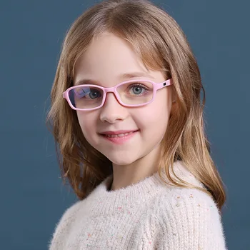 Блокиране на синя светлина очила Детски свръхлеки гъвкави силиконови Очила за Късоглед в Рамки за очила компютър