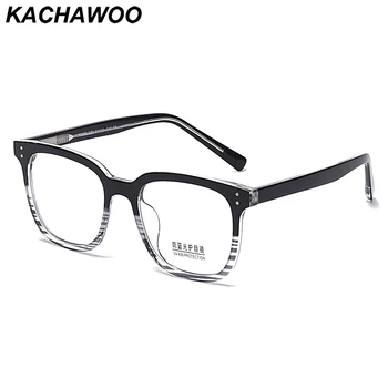 Мъжки квадратни очила Kachawoo, сини светозащитные ацетатные оптични рамки за очила tr90, женски накити, черни, прозрачни