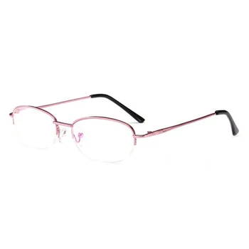 Метални Кристални Рамки в полукръгла ръбове, Дамски очила За четене, Висококачествени ультралегкие лещи от смола, Очила за Старческо