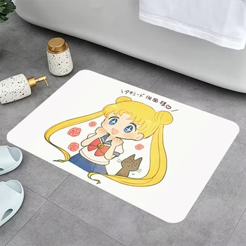 Впитывающий подложка за баня Sailor Moon, подложка за краката, изтривалки за входната врата, Добре дошли у дома, подложки за всекидневната, подложки за декорация на кухня