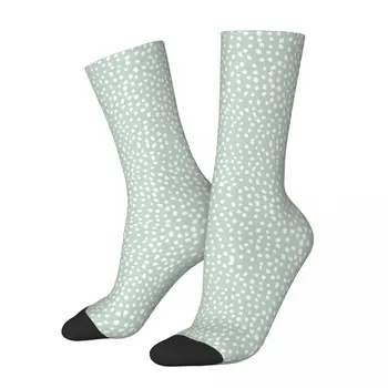 Контрастните чорапи с принтом ментов далматинца, еластични чорапи, забавен графичен ретро отглеждане R117