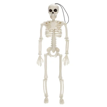 40 см, подвижни подпори с пълна човешки виртуален скелет, украса за парти в чест на Хелоуин, реквизит за обитаван от духове къща Декор за гробища, 1бр A