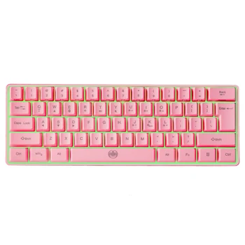 Безжична клавиатура BT + 2.4 G, двухрежимная клавиатура с ефект RGB подсветка, в два цвята капачка за ключове от ABS-пластмаса