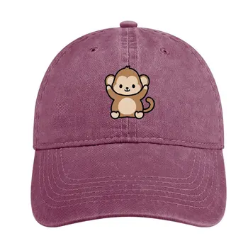 Ковбойская шапка с маймуна, сладки шапки по поръчка, маркови мъжки шапки, бейзболна шапка, дамски мъжки Шапка