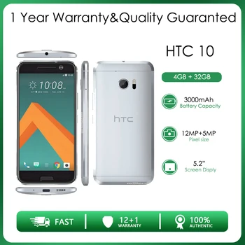 HTC 10 M10 Рециклирани Отключени 32 GB 4 GB ram 4G LTE Четырехъядерная Камера за задно виждане с 12 Mp 5,5 